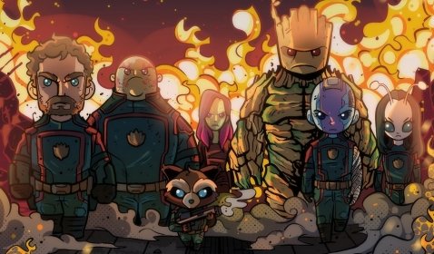 Perjalanan Guardians of The Galaxy Dituangkan dalam Lukisan Seniman Lokal